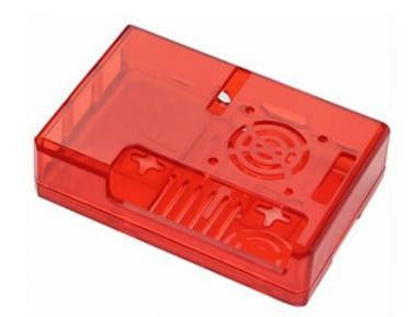 Корпус для Raspberry Pi 3B+/3B (ABS, красный, широкий 40-pin GPIO, с поддержкой вентиляторов)
