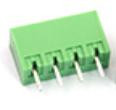 Зеленые клеммные колодки KF2EDGV-4P (прямые, 3.81 мм, 4P, PCB)