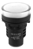 Светодиодный сигнальный светильник AD16-30DS (AC/DC24В, 30мм, LED, белый)