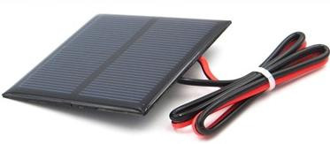 Капельная солнечная панель 1V 500MA (с кабелем 15см, 1В, 500мА, 60x60мм, для тестов зарядки телефона)