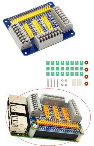 Плата расширения GPIO для Raspberry Pi 4B/3B/3B+ (с винтами)