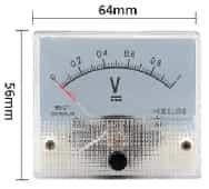 Voltmeter Meter 0-1V 85C1-V DC Pointer Size:64*56mm