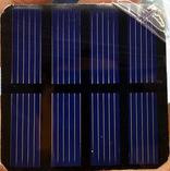 Капельная солнечная панель 2.5V 120MA (поликристаллическая, без провода, 2.5В, 120мА, 50x50мм, для опытов)