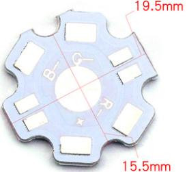 Алюминиевый радиатор белый 20мм 4PIN для RGB светодиодов (20мм, 4PIN, алюминий)