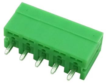 Зеленые клеммные колодки KF2EDGV-5P (прямые, 3.5 мм, 5P, PCB)