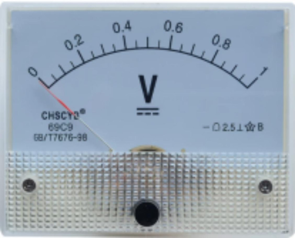 69C9-V DC Voltmeter Pointer Meter 0-1V Size:64*56mm