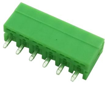 Зеленые клеммные колодки KF2EDGV-6P (прямые, 3.5 мм, 6P, PCB)