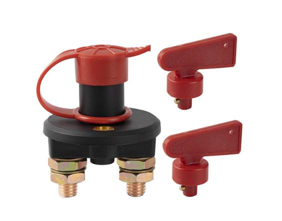 12V/24V Car Battery Disconnect Isolator Power Switch Red+2 Keys