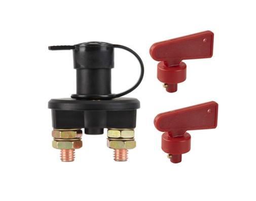 12V/24V Car Battery Disconnect Isolator Power Switch Black+2 Keys