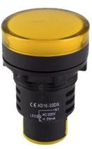 Светодиодный сигнальный светильник AD16-30DS (AC220В, 30мм, LED, желтый)