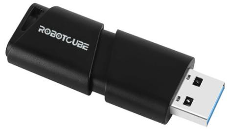USB Flash RobotCube U307 (черный, выдвижная конструкция, USB3.0, 256ГБ)
