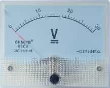 69C9-V DC Voltmeter Pointer Meter 0-30V Size:64*56mm
