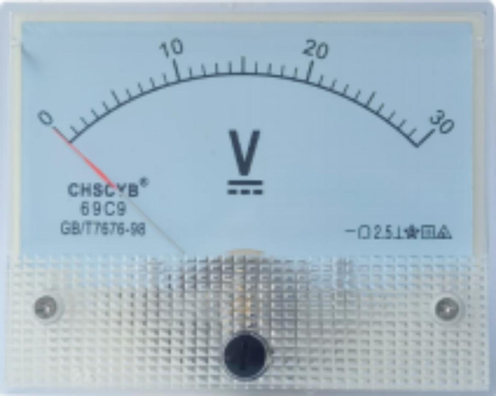 69C9-V DC Voltmeter Pointer Meter 0-30V Size:64*56mm