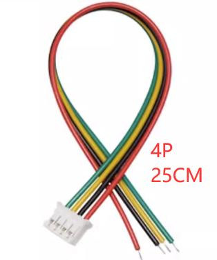Односторонний штекерный разъем PH2.0мм 4P (провод 1007 26AWG, 25см)