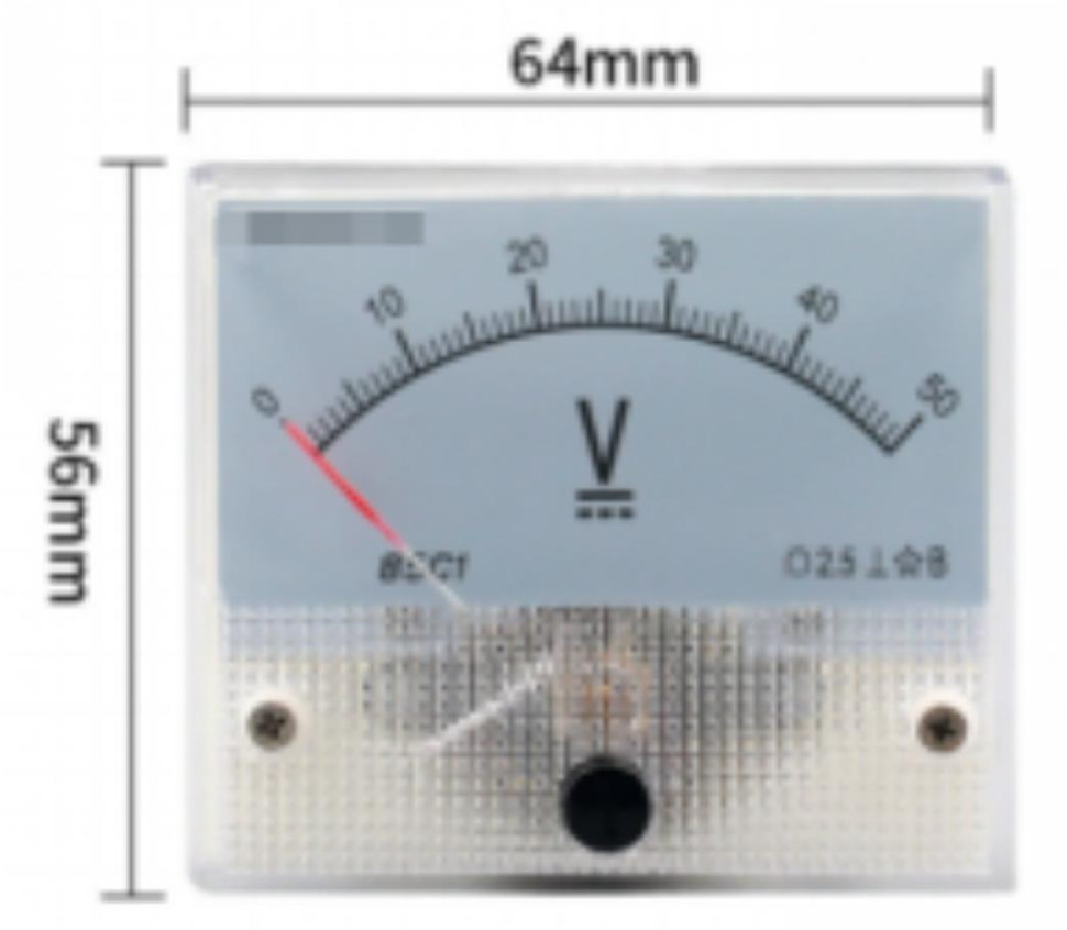 Voltmeter Mete 0-50V 85C1-V DC Pointer Size:64*56mm