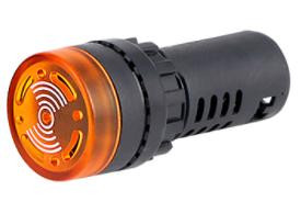 Сигнальный светильник со встроенным зуммером AD16-22SM (AC380В, 22мм, LED, желтый)