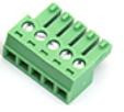 Зеленые клеммные колодки KF2EDGK-5P (гнездовые, 3.81 мм, 5P, PCB)