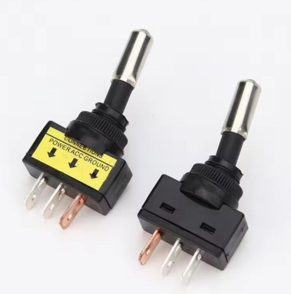 Auto LED Light Toggle ASW-15D 12V 20A Car Rocker Switch 3Pin SPST ON/OFF Blue