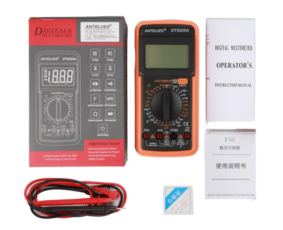DT9205A Digital (without Battery) Multimeter
