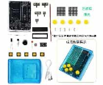 Kits 51 Microcontroller Soldering Practice Kit Pixel Game Console Electronic DIY Kit Green+Blue