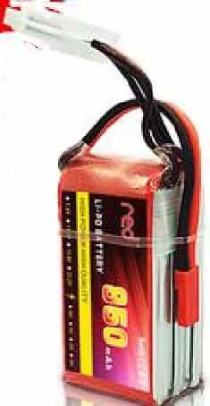 Аккумулятор RED (3S 11.1В, 850мАч, 25С, авиамодельный, разъем JST)