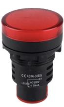 Светодиодный сигнальный светильник AD16-30DS (AC380В, 30мм, LED, красный)
