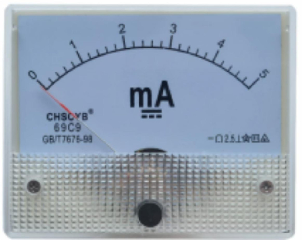 69C9-V DC Milliammeter Size:80*64mm 0-5mA