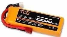 Аккумулятор TCB оранжевый (14.8В, 1100мАч, 25С, авиамодельный, разъем T-Female)