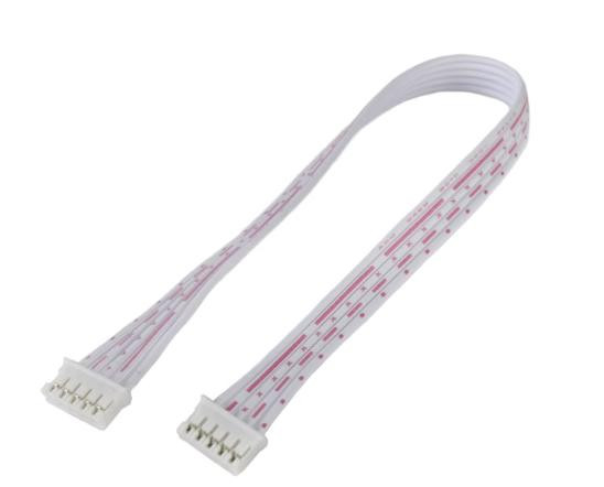 Двусторонний коннектор PH2.0 5P Female (прямой, красный и белый провод, 1007 26AWG, 10 см)