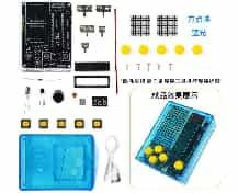 Kits 51 Microcontroller Soldering Practice Kit Pixel Game Console Electronic DIY Kit Blue+Blue