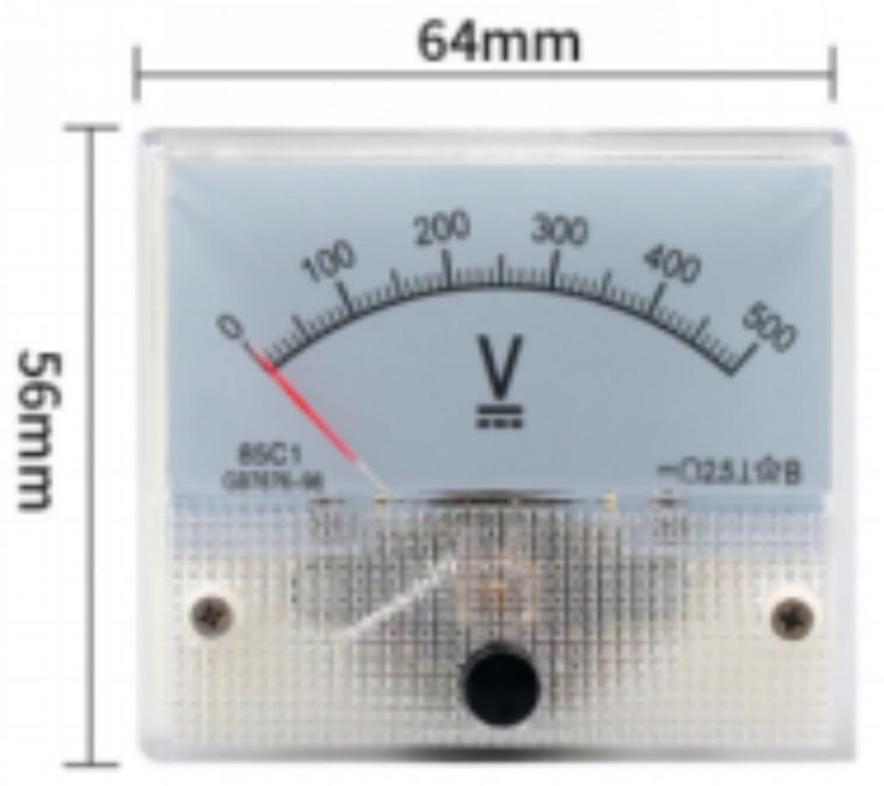 Voltmeter Mete 0-500V 85C1-V DC Pointer Size:64*56mm