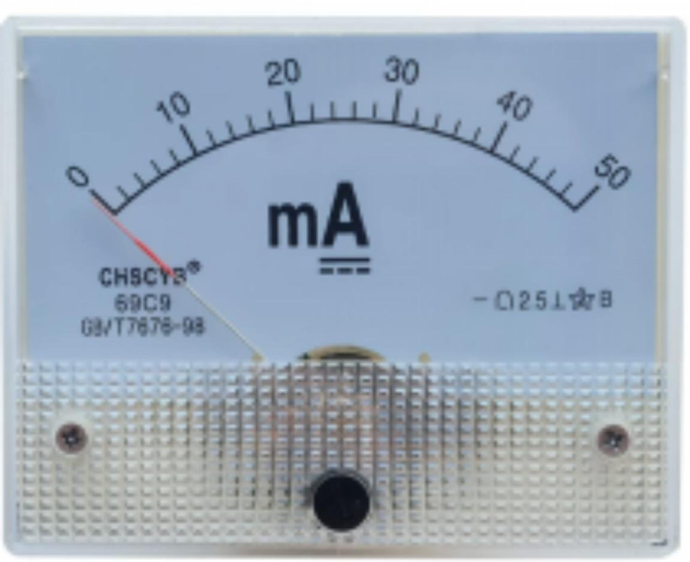 69C9-V DC Milliammeter Size:80*64mm 0-50mA