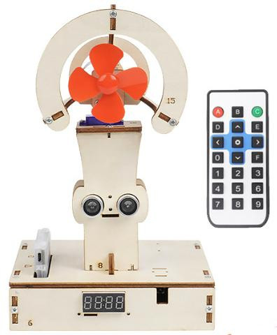 Умный Вентилятор Hello STEM HS-B01 DIY Набор с картой U+ (программирование, DIY, картонная упаковка)