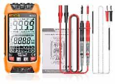 Yellow ANENG SZ02 Digital Multimeter Transistor Smart (With Battery) Testers