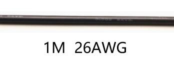 Силовой провод 1M 26AWG OD 1.5 Черный