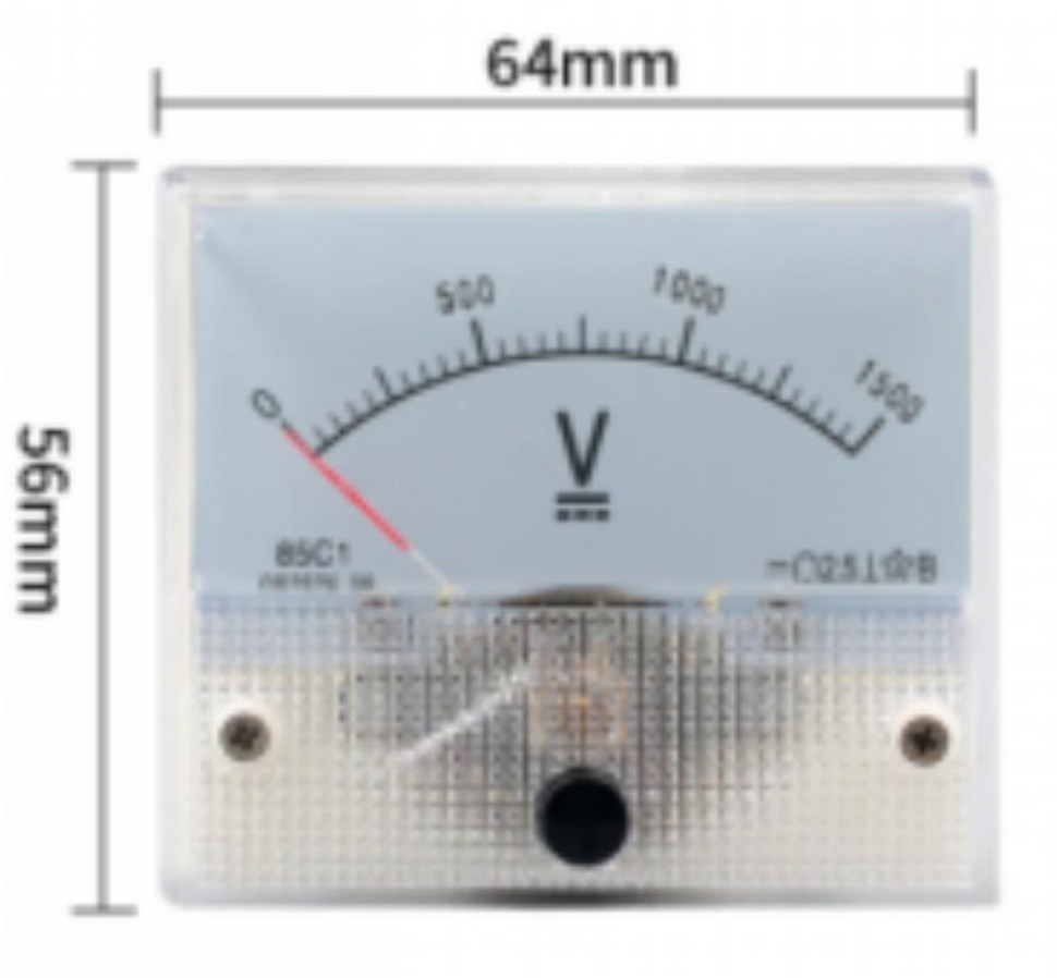 Voltmeter Mete 0-1500V 85C1-V DC Pointer Size:64*56mm
