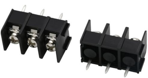Черные барьерные клеммные колодки KF8500-3P (8.5 мм, 3P, только 2P/3P/4P, остальные контакты спаяны)