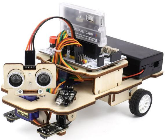 Умный Машинка Hello STEM HS-A01 DIY Набор с картой U+ (программирование, DIY, картонная упаковка)