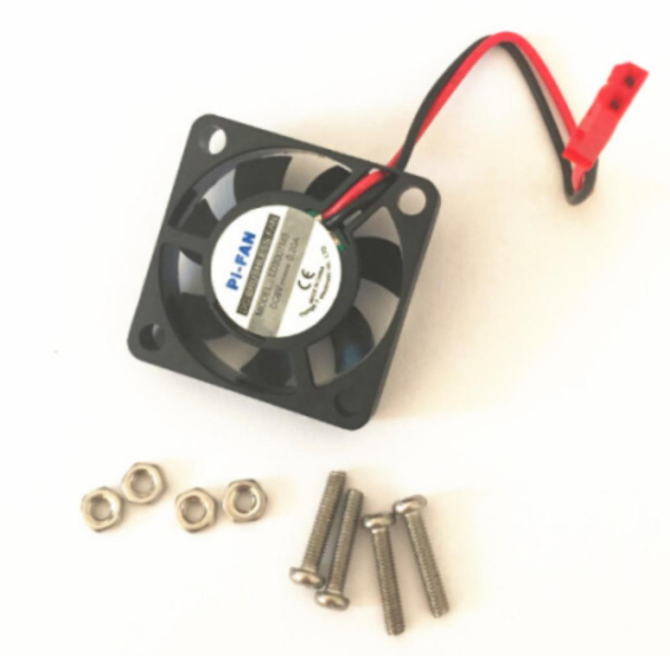 Вентилятор PI-Fan 3007 (5В DC, 0.2А, красный, 1x2pin, размер 30x30x7мм)