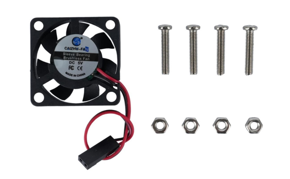 Вентилятор PI-Fan 3007 (5В DC, 0.2А, черный, 1x2pin, размер 30x30x7мм)