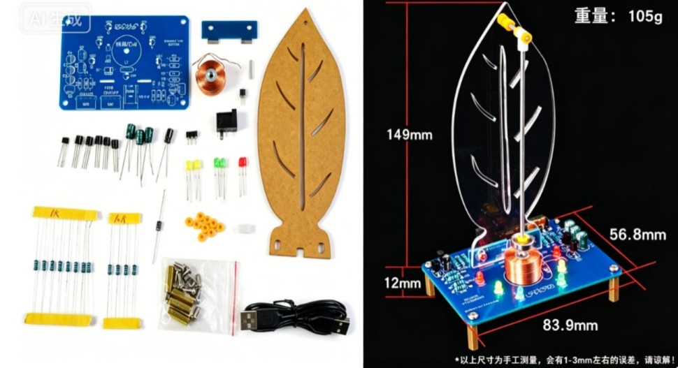 Teaching and Training Welding Practice Kit Swinging Induction DIY Electronic Kit Electromagnetic