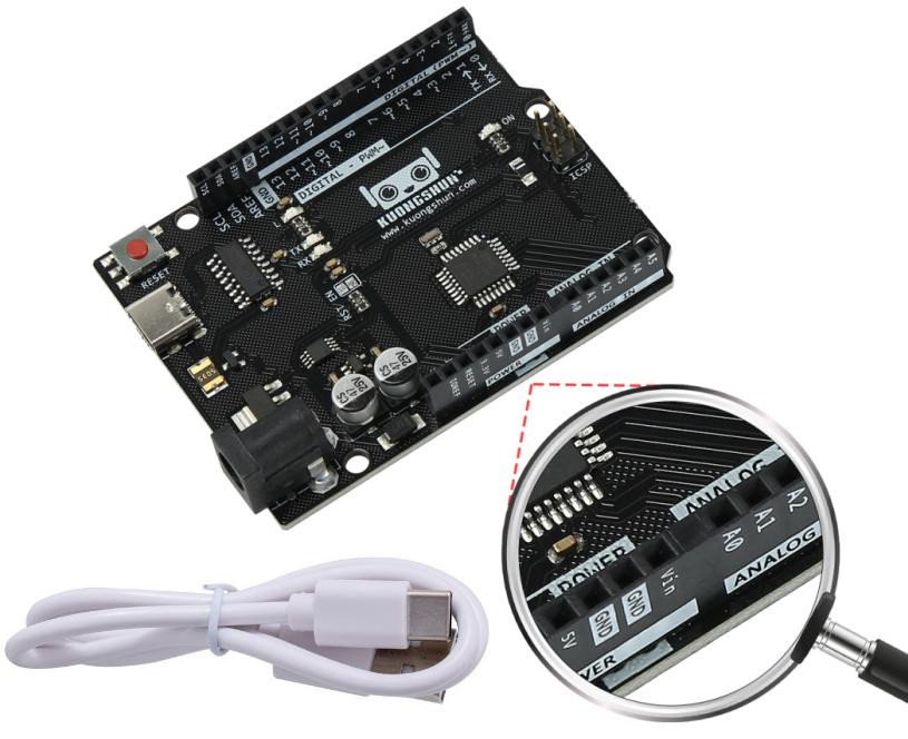 Board  Improved Version KUONGSHUN R3 SMD CH340 Chip Type C