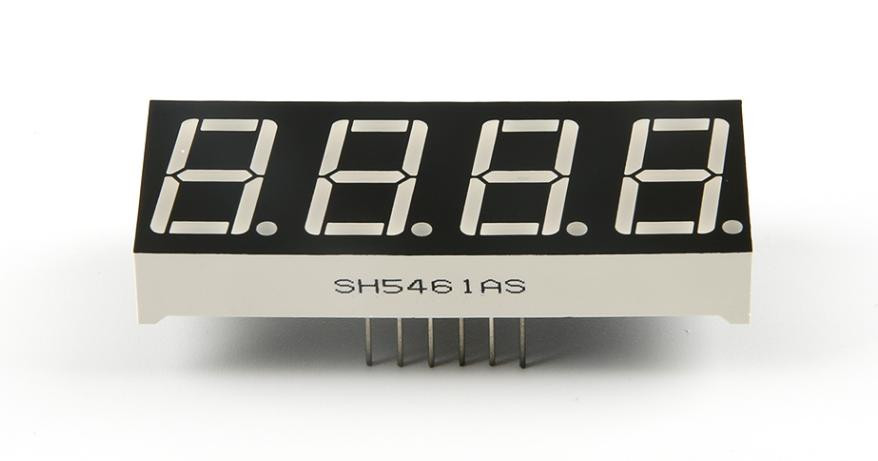 Светодиодный 4-разрядный индикатор на 7 сегментов 0.56 красный (CC)