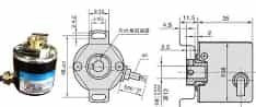 Инкрементальный фотоэлектрический энкодер (полый вал 10мм, 5-24В, 2000 импульсов, PNP выход напряжения)