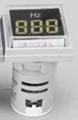Светодиодный частотомер AD16-22DSHZ (20-75Гц, 22мм, квадратный корпус, LED, белый)