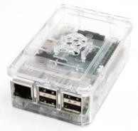Корпус для Raspberry Pi 4B (прозрачный, ABS, с логотипом)