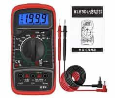 Портативный мультиметр XL830L (красный, без батареи, цветная коробка)