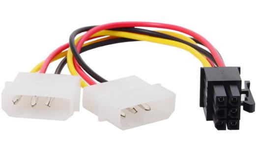 Кабель питания (Double Big 4-pin - 6-pin, 18AWG, длина 15 см)