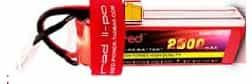 Аккумулятор RED (LiPo, 2S, 2600 мАч, 7.4В, 25С, высокая мощность, для авиамоделей, разъем XT60 Female)