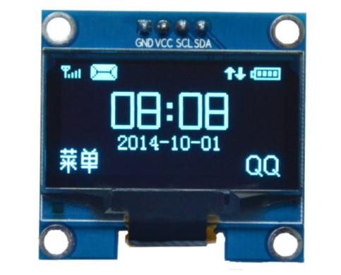 "Дисплей I2C OLED LCD 1.3"", SH1106 синие символы на синем экране"